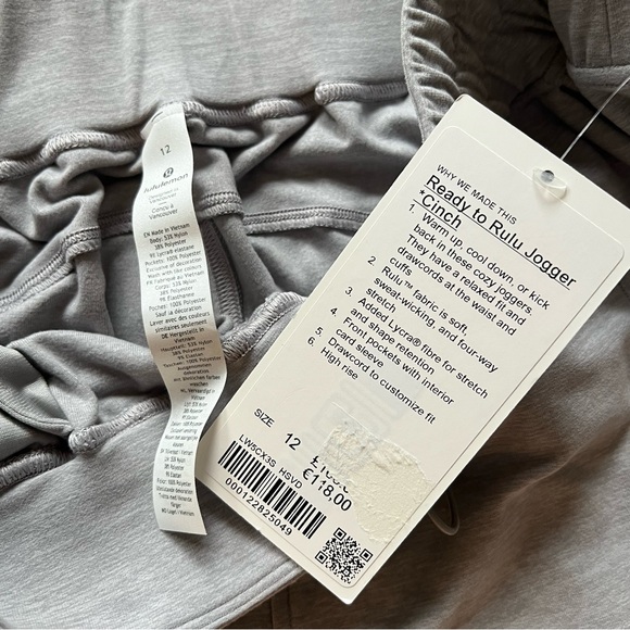 NWT Lululemon Ready to Rulu Jogger *Cinch
Heathered Silver Drop HSVD 12 - Picture 6 of 9